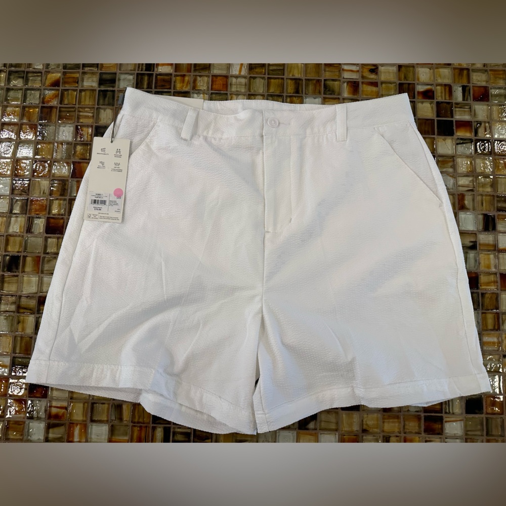NWT Walter Hagen Women’s Clubhouse Traditional 7” Shorts~Pure White~Size 8~$70